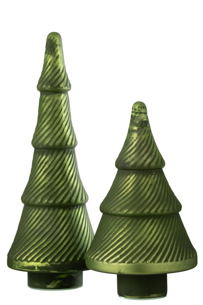 Фигурка Christmas Tree Ribbed Matt Green 30 см