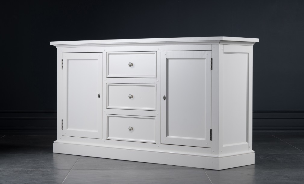 Комод Оксфорд с глухими дверцами белый