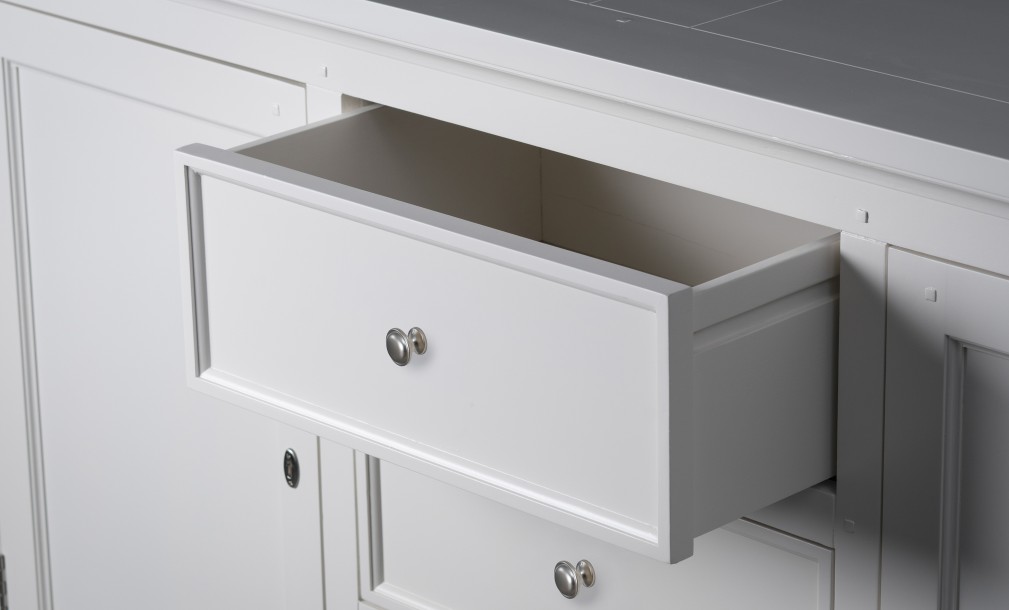 Комод Оксфорд с глухими дверцами белый