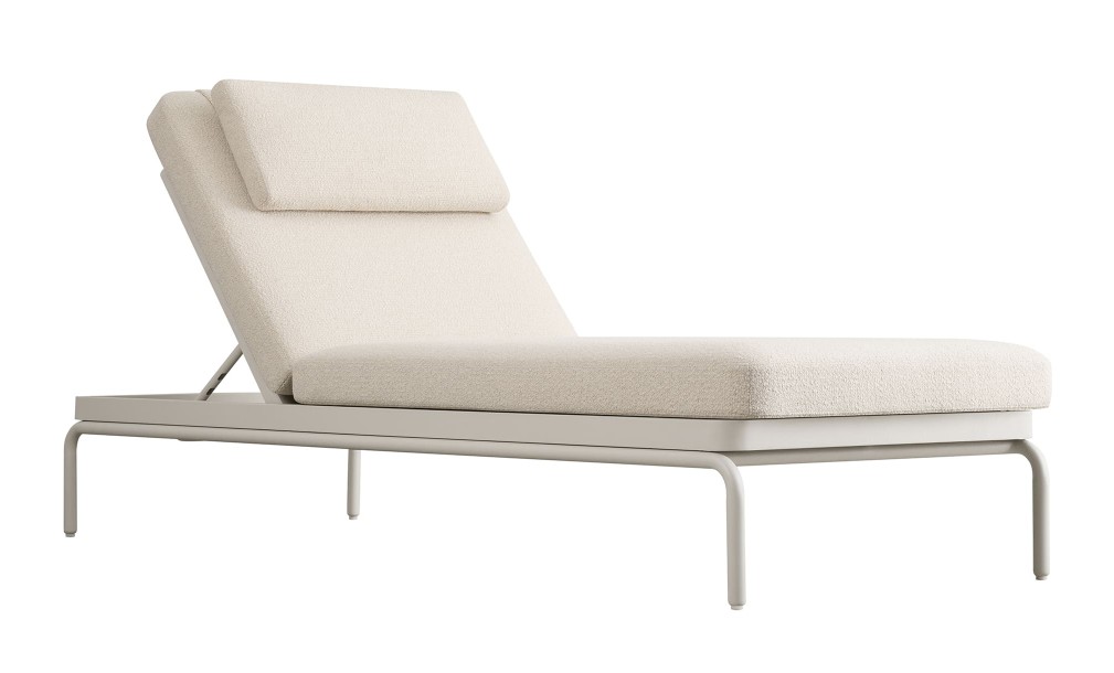 Шезлонг Таормина уличный, светлый