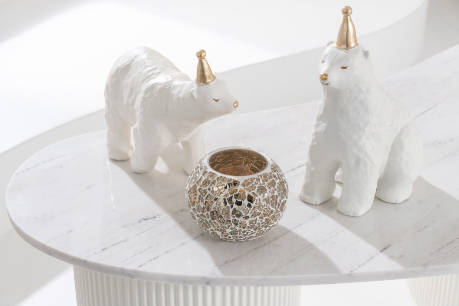 Фигурка Polar Bear White/Gold 23 см