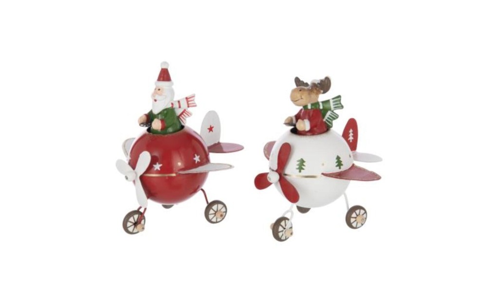 Декор настольный Christmas Plane Small Red/White в ассортименте