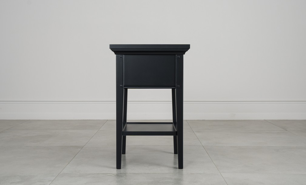 Прикроватная тумба Оксфорд с 1 ящиком чёрная