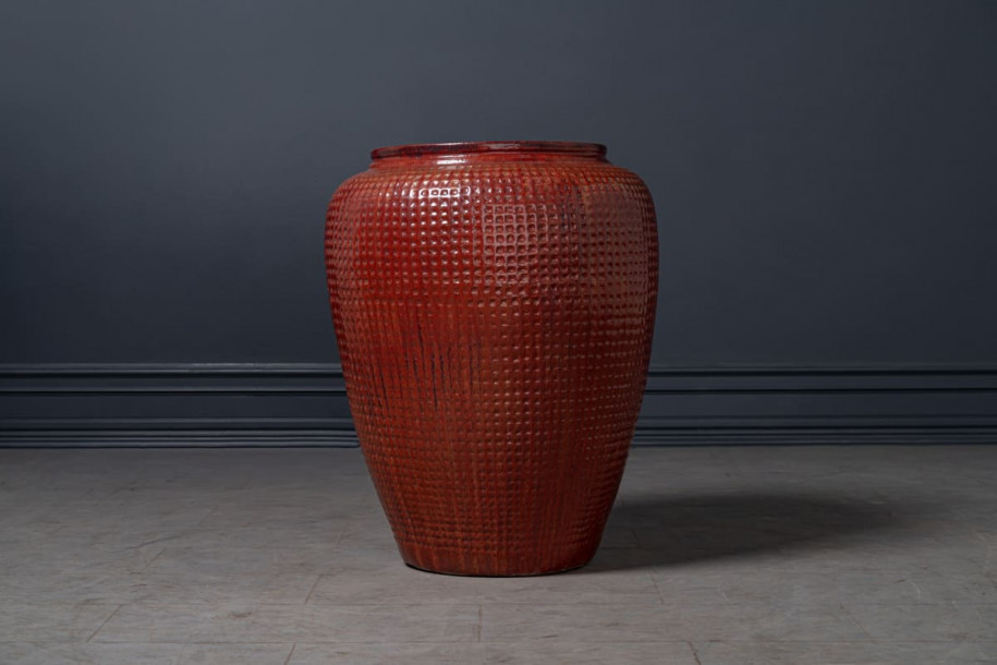 Кашпо Dimple Jar red
