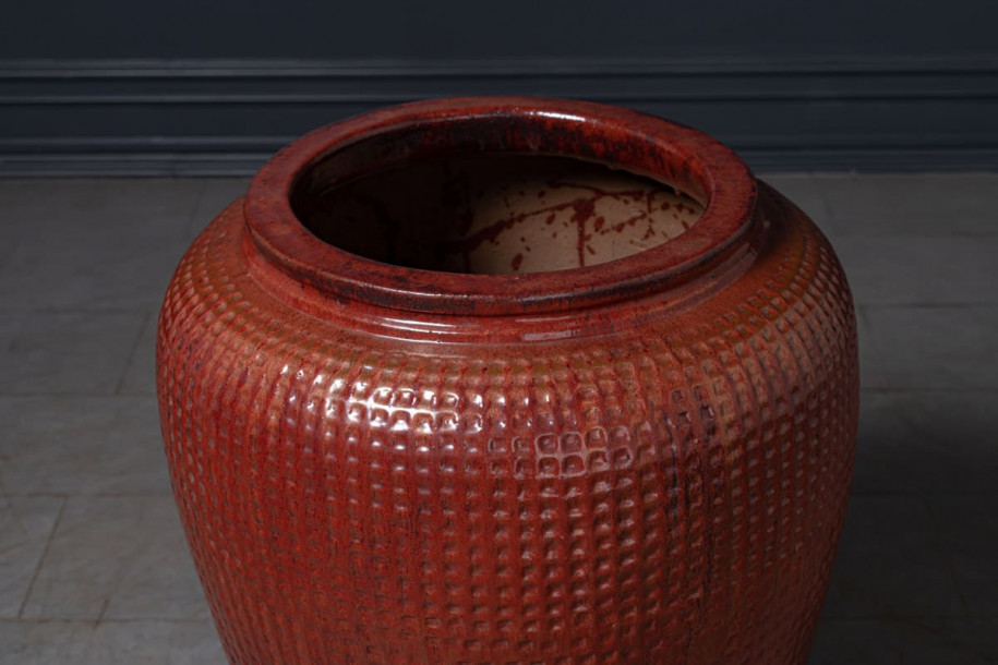 Кашпо Dimple Jar red