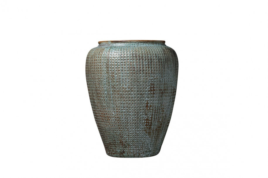 Кашпо Dimple Jar opal green