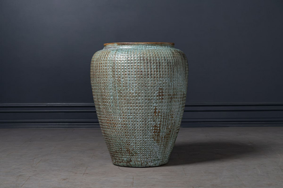 Кашпо Dimple Jar opal green