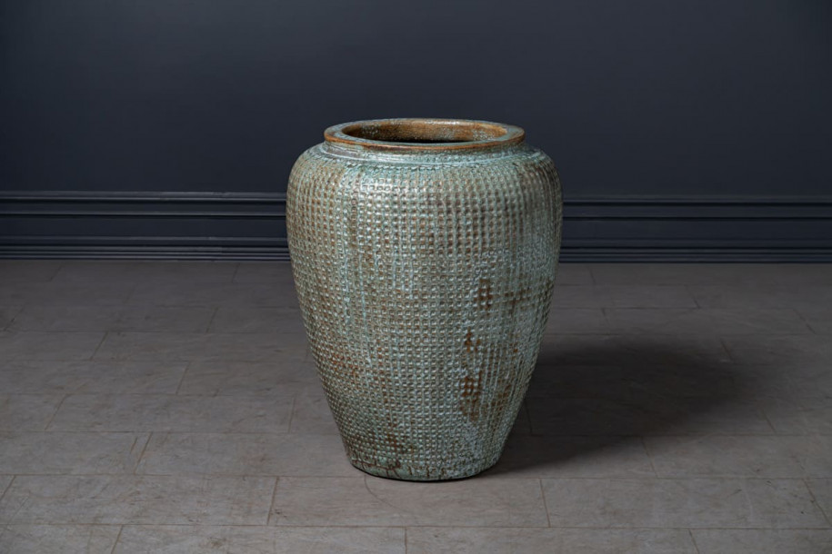 Кашпо Dimple Jar opal green