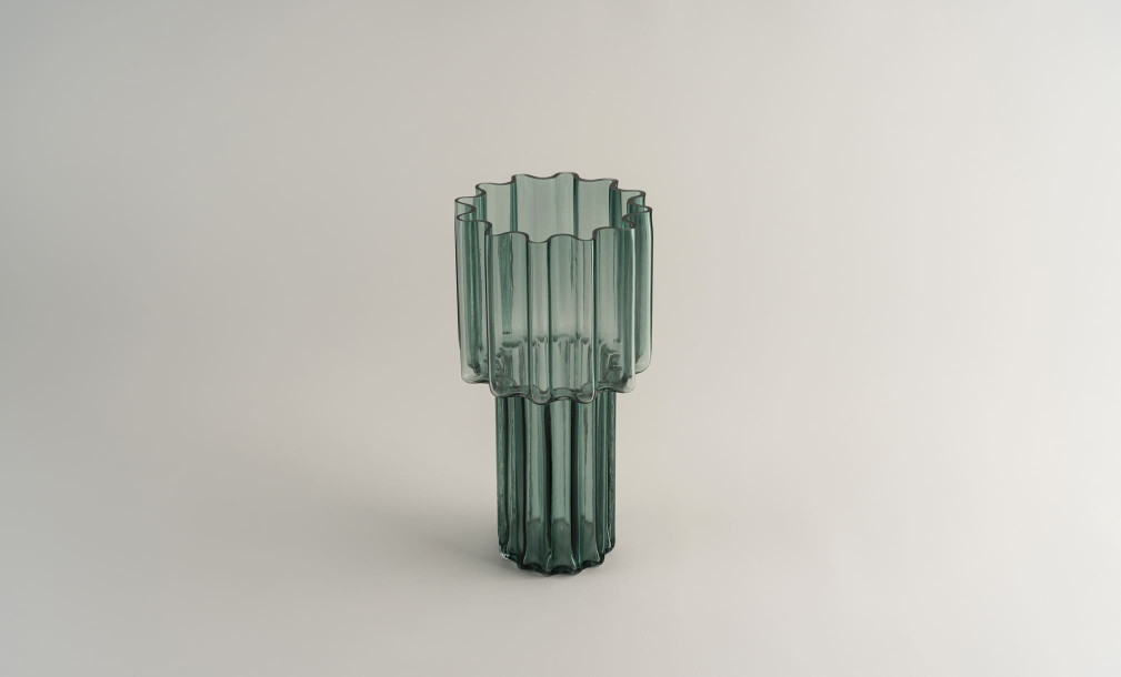 Ваза Crystal green S