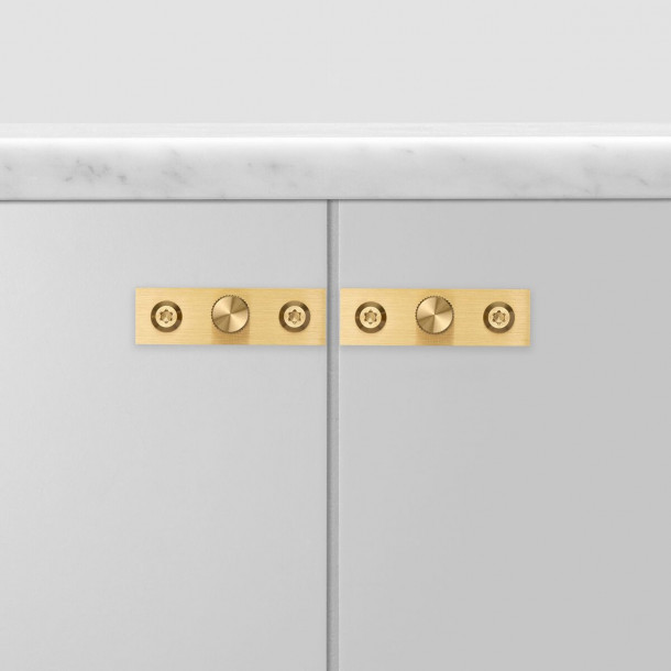 Ручка-кнопка на платформе Linear Brass, комплект 2 шт