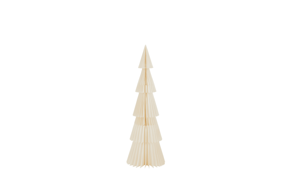Фигурка Paper Christmas Tree cream S