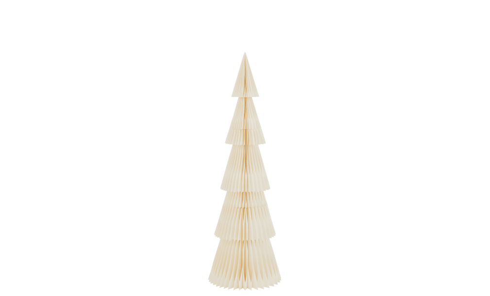 Фигурка Paper Christmas Tree cream M