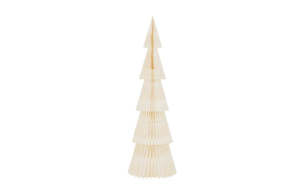 Фигурка Paper Christmas Tree cream L