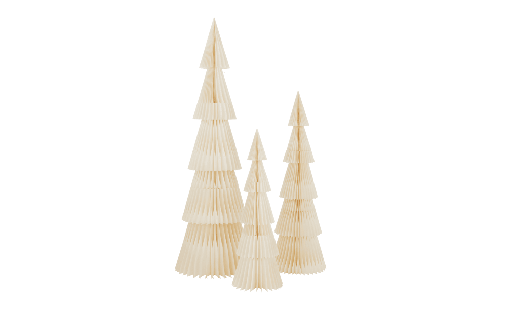 Фигурка Paper Christmas Tree cream L