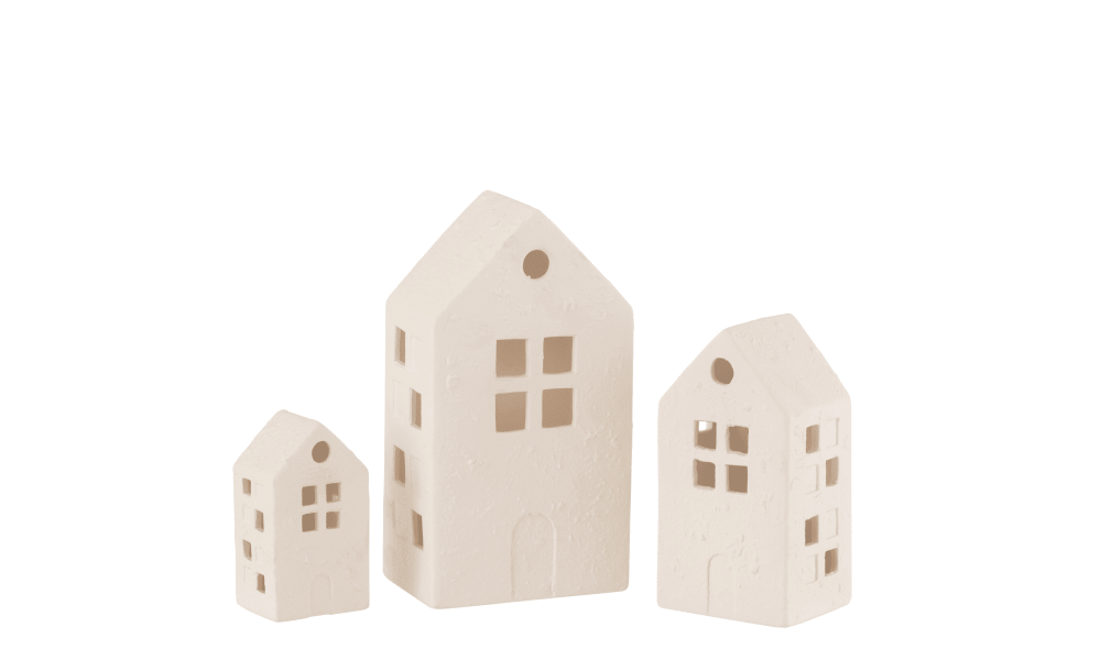 Декор настольный Houses white набор 3 шт