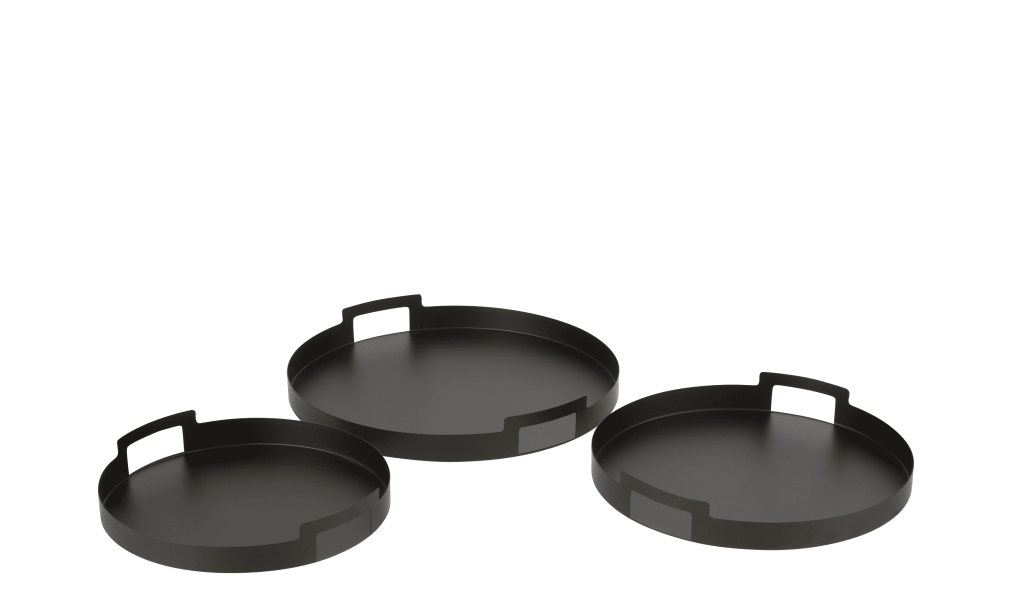 Поднос декоративный Trays Black набор 3 шт