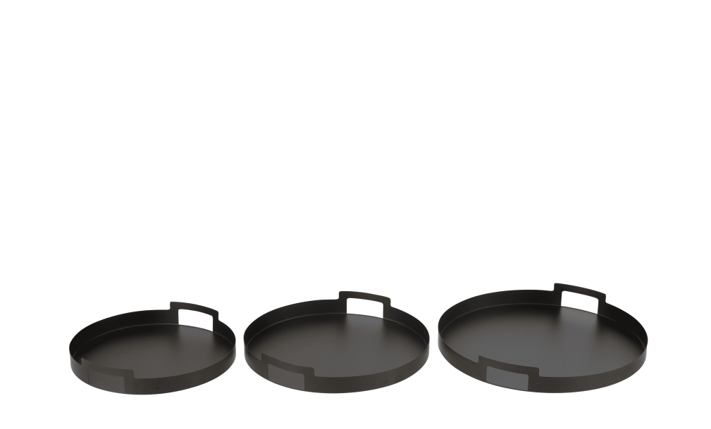 Поднос декоративный Trays Black набор 3 шт