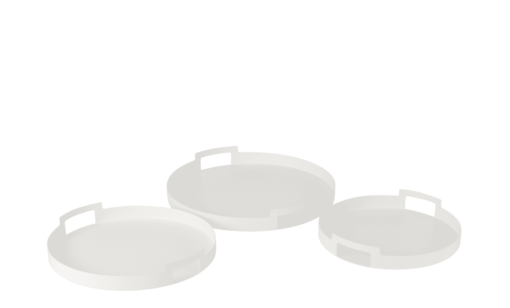 Подносы декоративные Trays White набор 3 шт