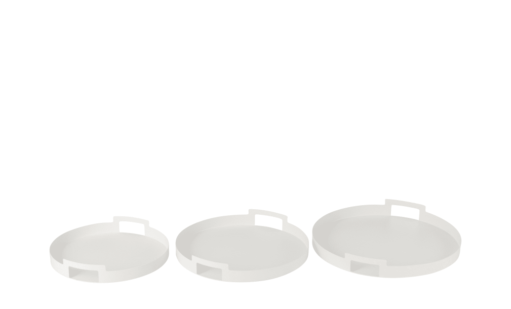 Подносы декоративные Trays White набор 3 шт