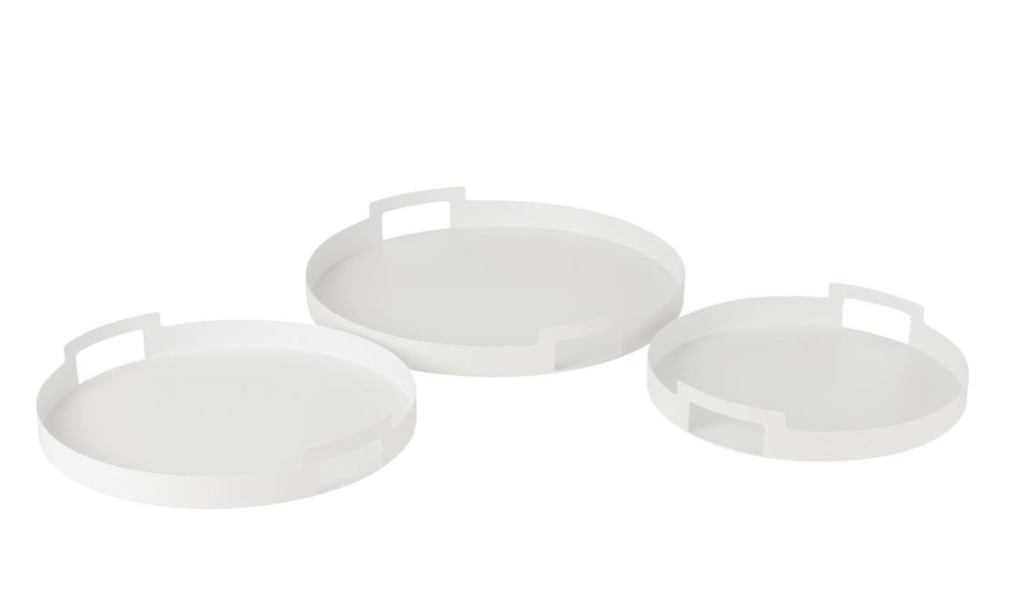 Подносы декоративные Trays White набор 3 шт
