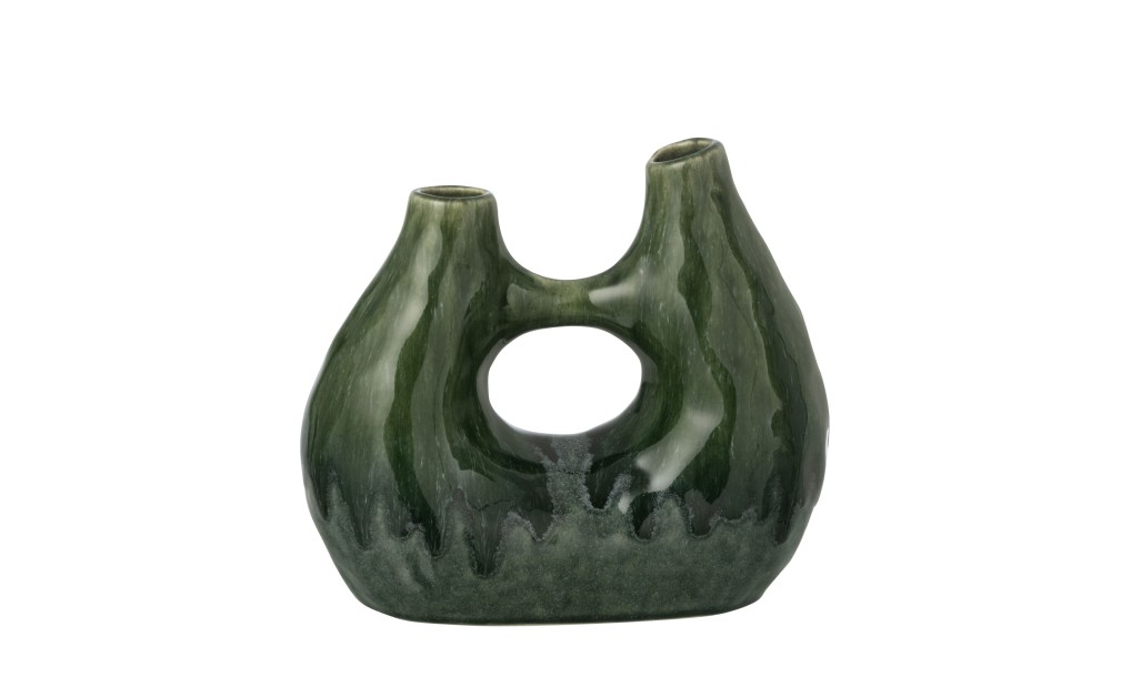 Ваза Джиан малая, цвет зелёный