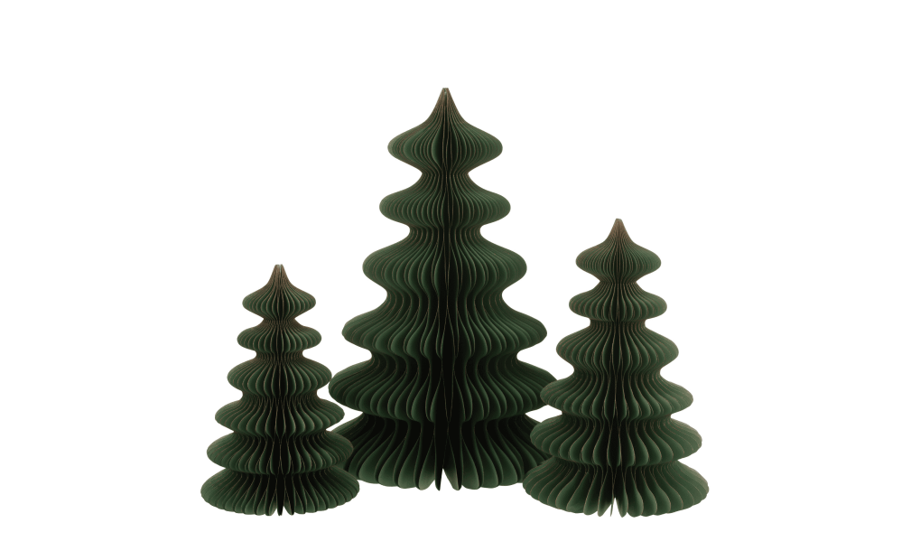 Фигурка Paper Christmas Tree Waved Green L