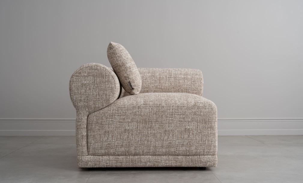 Диван Лугано одноместная секция с подлокотником правая