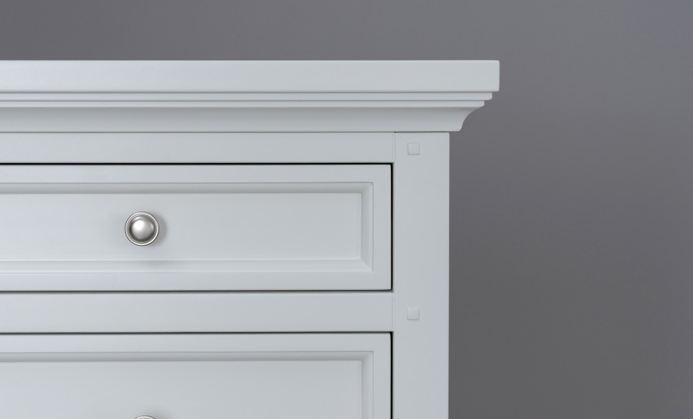 Комод Оксфорд высокий белый