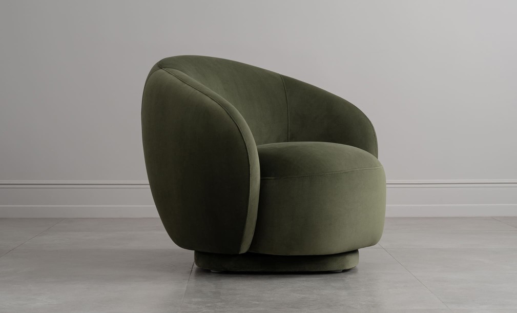 Крутящееся кресло Lilly зелёное