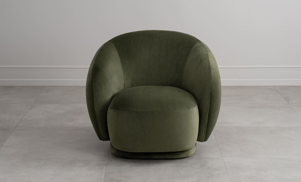 Крутящееся кресло Lilly зелёное