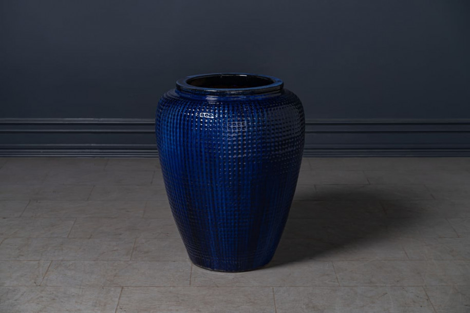 Кашпо Dimple Jar bright blue