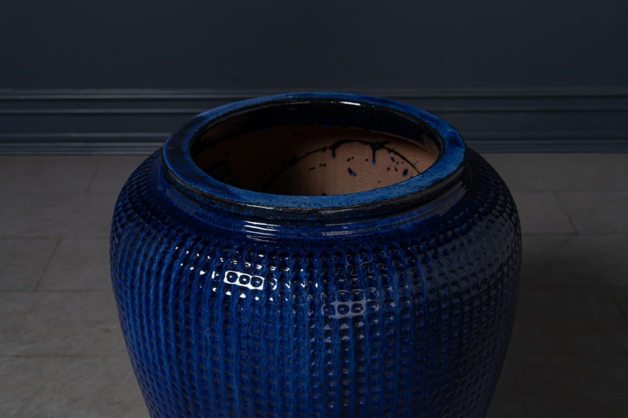 Кашпо Dimple Jar bright blue