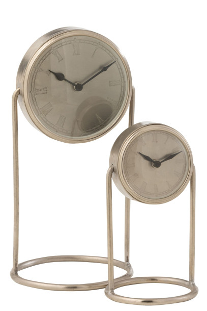 Часы на подставке Retro Silver