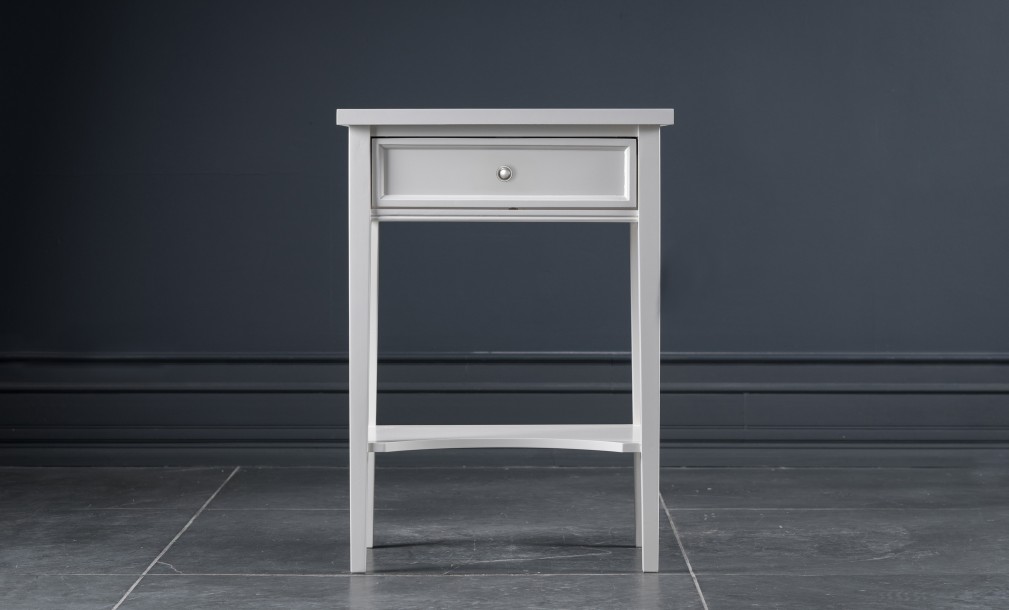 Прикроватная тумба Оксфорд высокая с 1 ящиком белая