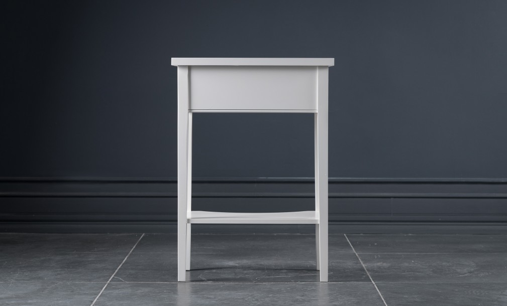 Прикроватная тумба Оксфорд высокая с 1 ящиком белая