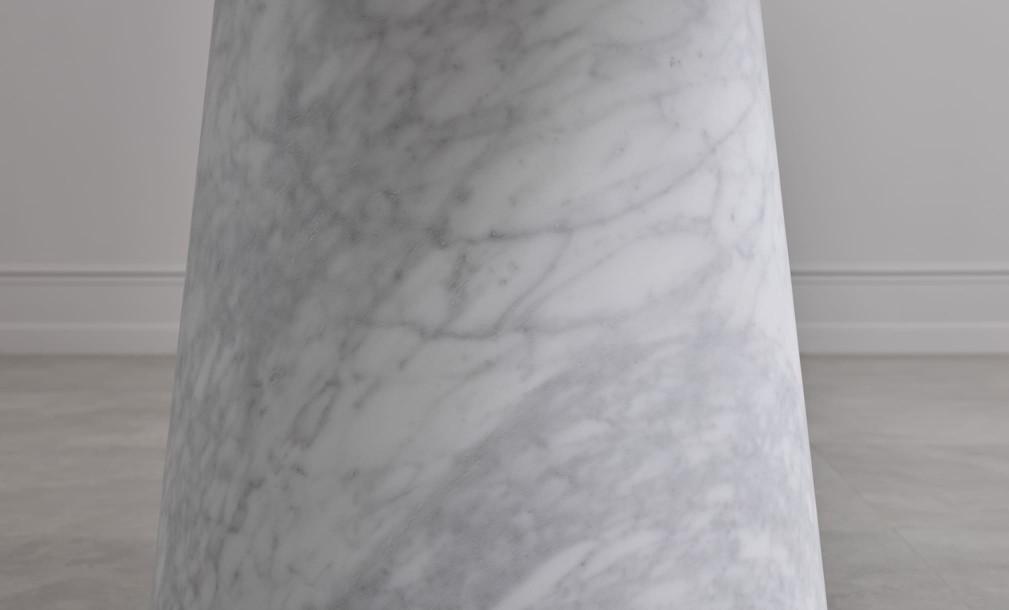 Стол обеденный овальный Уно Каррарский мрамор/Carrara