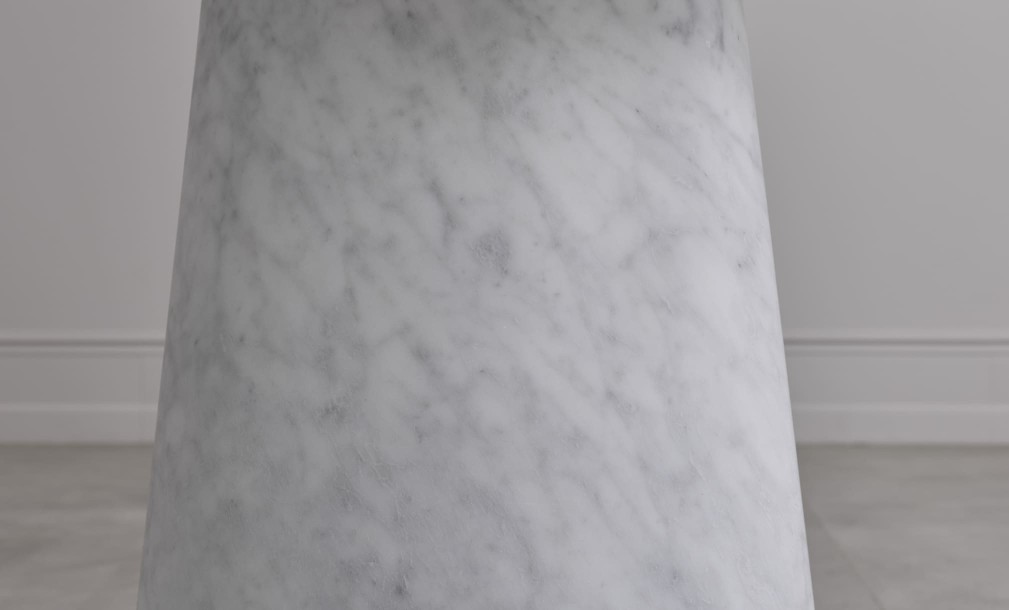 Стол обеденный круглый Уно Каррарский мрамор/Carrara