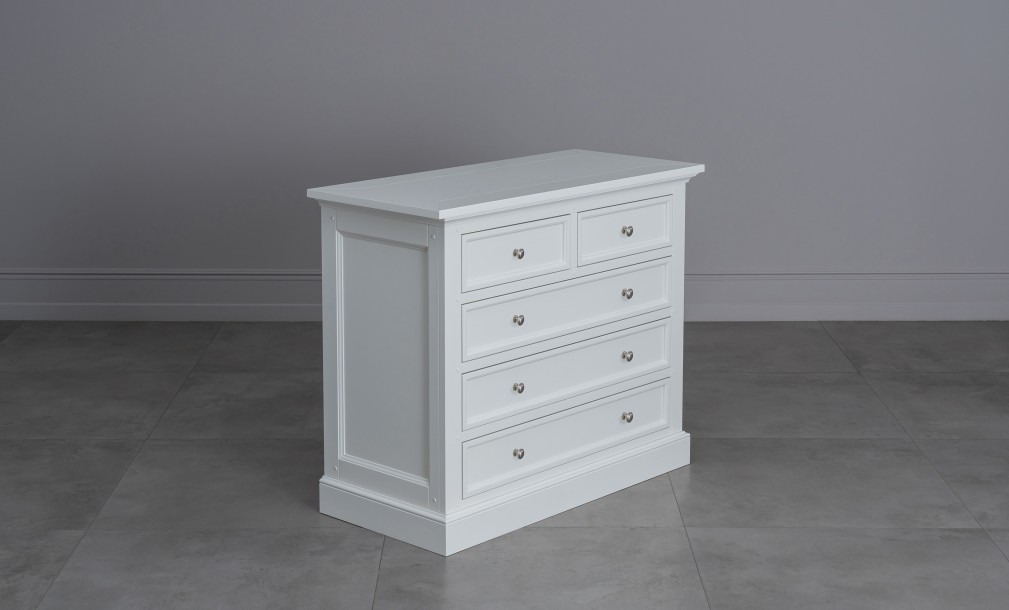 Комод Оксфорд с 5-ю ящиками белый