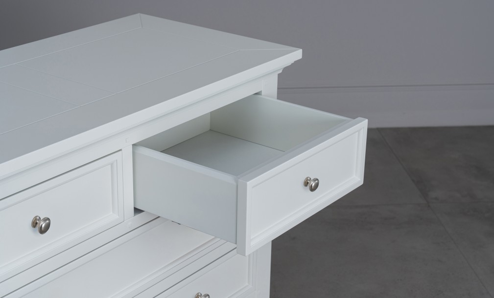 Комод Оксфорд с 5-ю ящиками белый