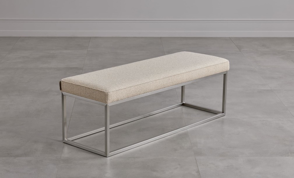 Банкетка Кубо большая, нержавеющая сталь