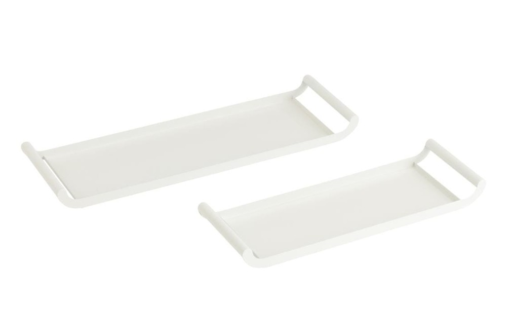 Поднос декоративный металлический Tray White набор 2 шт купить в Москве