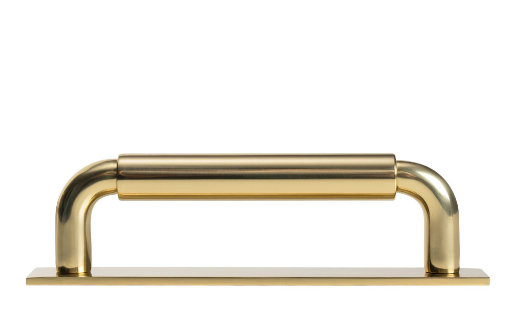 Ручка-скоба Button 4in aged brass