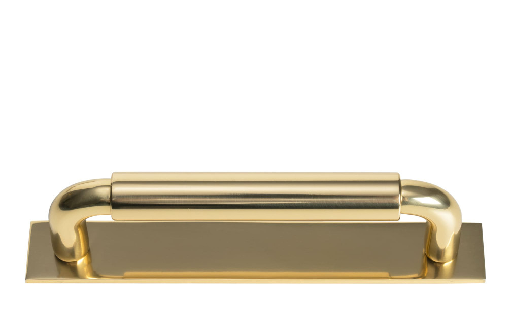 Ручка-скоба Button 4in aged brass