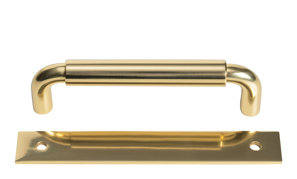 Ручка-скоба Button 4in aged brass