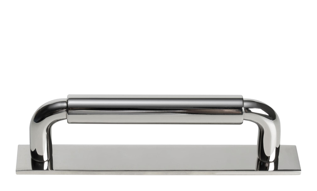 Ручка-скоба Button 4in polished nickel