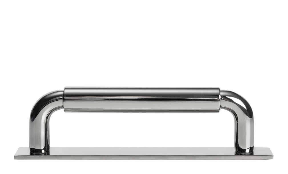 Ручка-скоба Button 4in polished nickel