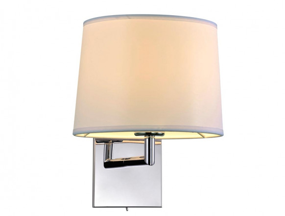 Бра Bronx хром белый абажур
