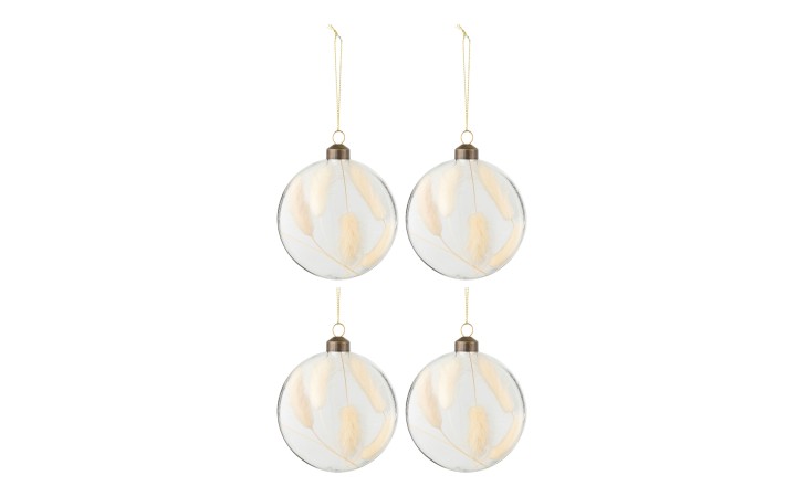 Набор украшений ёлочных декоративных Blob flat haretail 4 шт