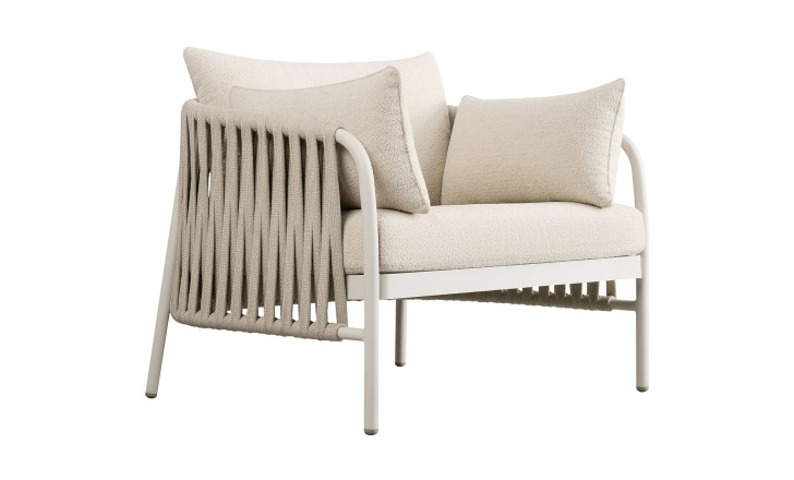 Кресло Таормина уличное, светлое