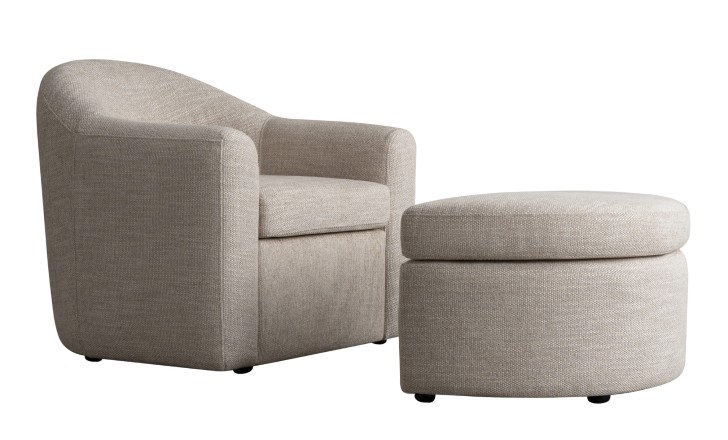 Кресло Мэлвин с пуфом